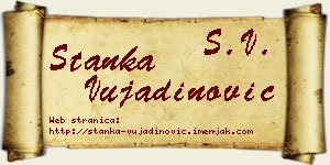 Stanka Vujadinović vizit kartica